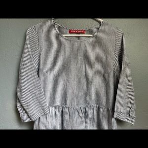 Linen Pyne&Smith 3/4 length sleeve dress.